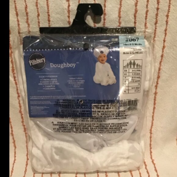 Pillsbury Doughboy Costume Halloween Baby Size Infant 6-12 Months - NEW - Picture 3 of 3